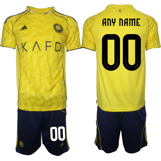 Men's Al Nassr Custom Any Name And Number home 2025-26 Suit Soccer Jerseys