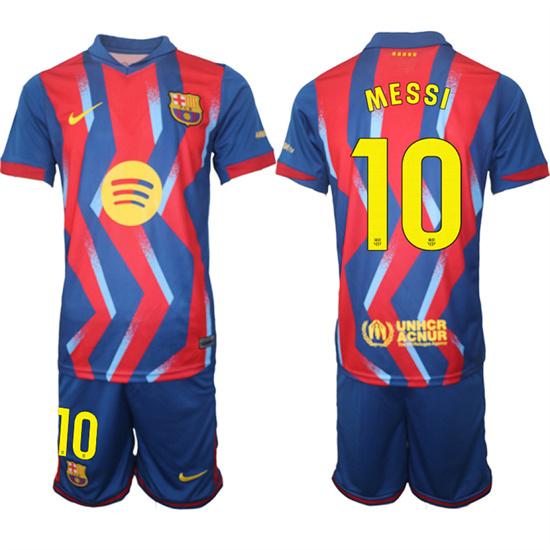 Men's Barcelona #10 MESSI 2025-26 Stadium Fourth Suit Soccer Jerseys