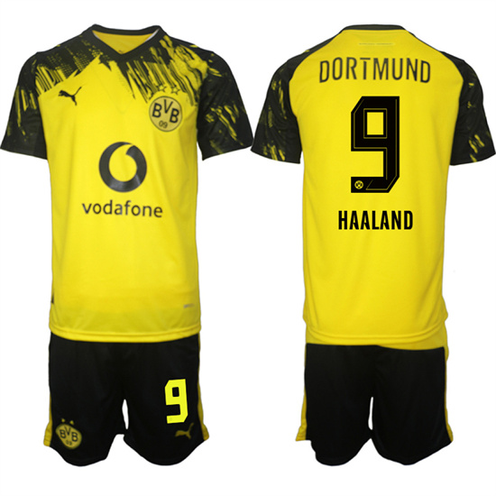 Men's Borussia Dortmund #9 HAALAND Home 2025-26 Suit Soccer Jerseys