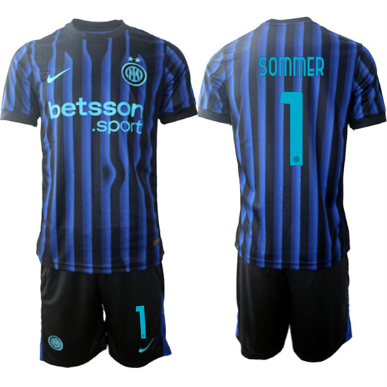 Men's Internazionale #1 SOMMER 2025-26 home Suit Soccer Jerseys