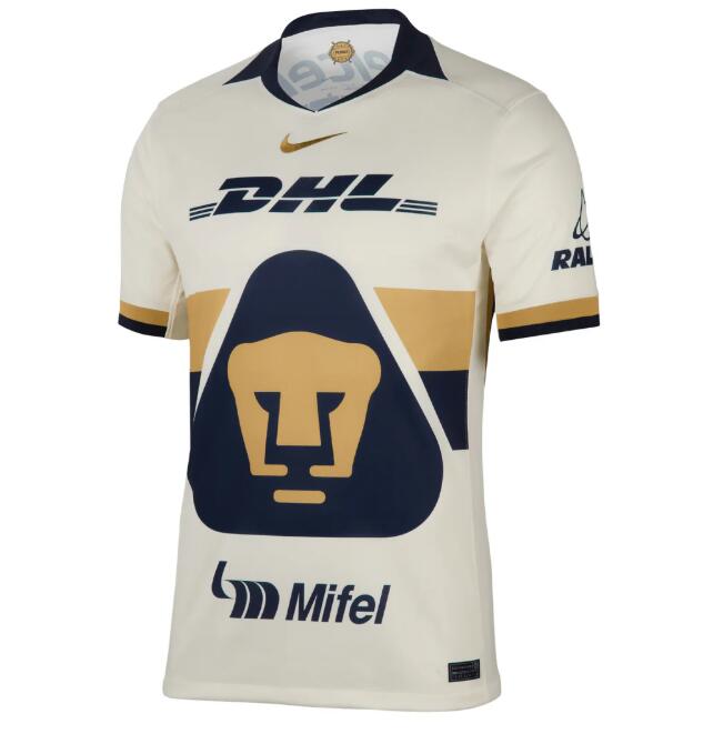 Men's PUM UNAM 2025-26 Home Sail Obsidian Club Gold Nike Soccer Jerseys