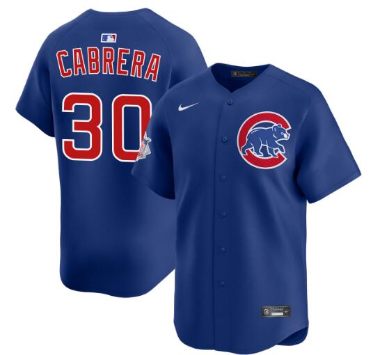 Men's Edward Cabrera Chicago Cubs #30 Blue Alternate Limited Jersey by NIKE