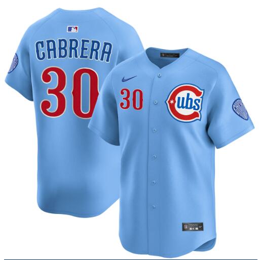 Men's Edward Cabrera Chicago Cubs #30 Blues Alternate Limited Nike Jersey