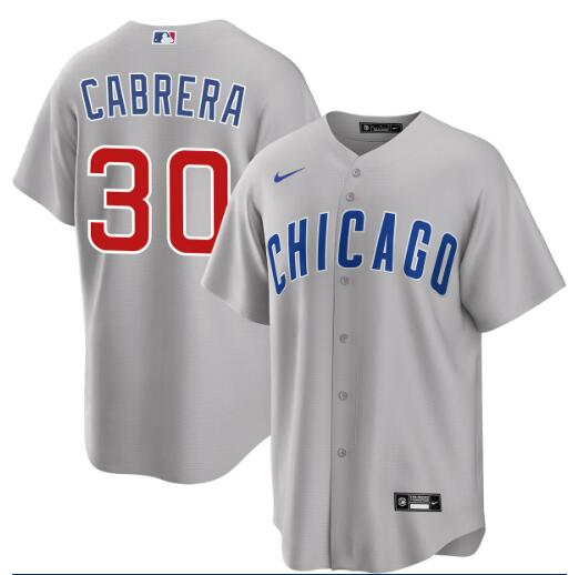 Men's Edward Cabrera Chicago Cubs #30 Road Gray Limited Jersey by NIKE