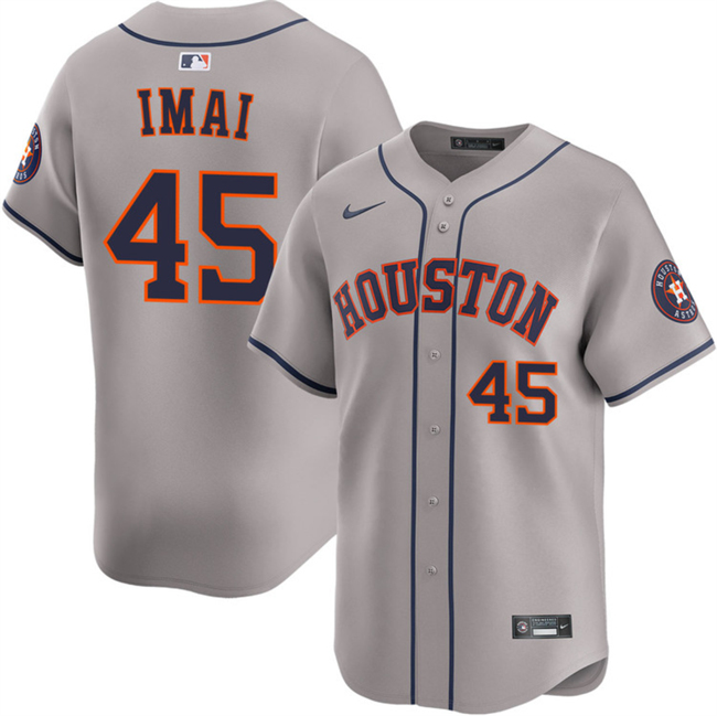 Men's Houston Astros #45 Tatsuya Imai Grey 2026 Limited Stitched Baseball Jersey