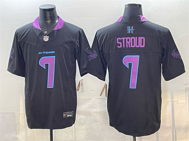 Men's Houston Texans #7 C.J. Stroud Black F.U.S.E. 2025 DJ SCREW Vapor Limited Stitched Football Jersey