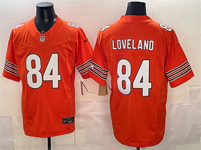 Men's Chicago Bears #84 Colston Loveland Orange 2025 Draft F.U.S.E. Vapor Untouchable Limited Stitched Football Jersey