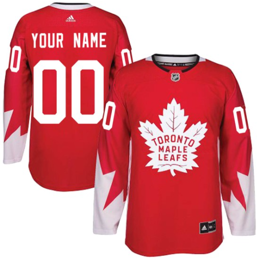 Men's Toronto Maple Leafs Custom Red Alternate Stitched NHL Jersey