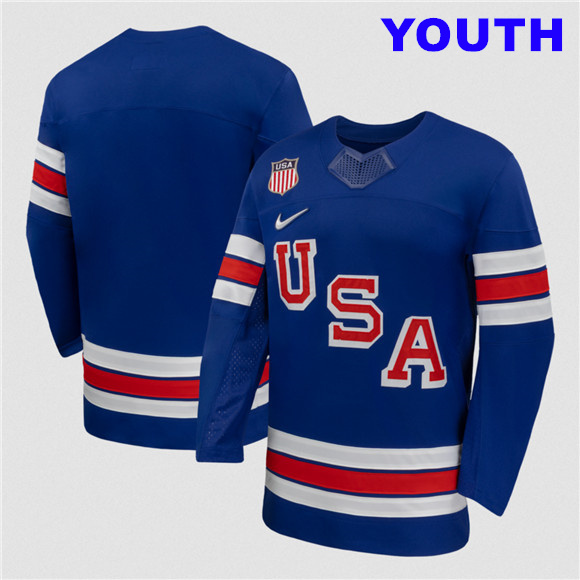 Youth USA Blank Royal 2026 Stitched Jersey