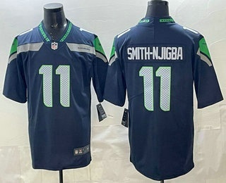 Men's Seattle Seahawks #11 Jaxon Smith Njigba Limited Navy Vapor Jersey