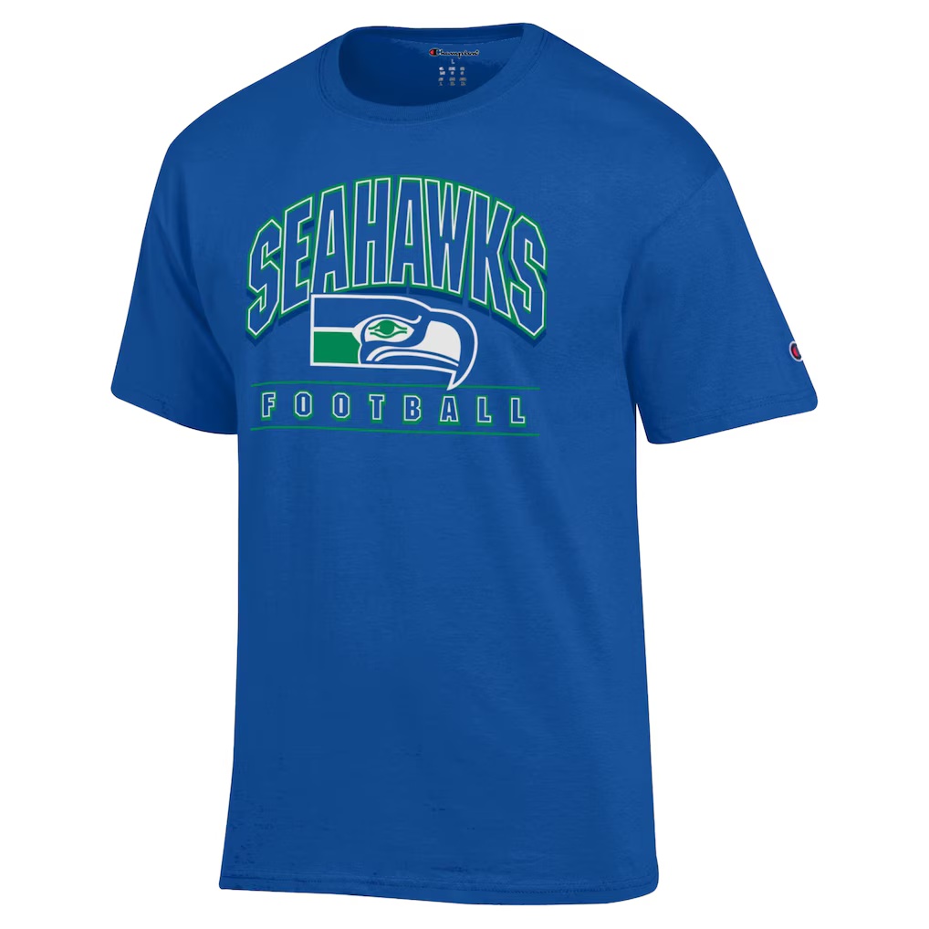 Men's Champion Royal Seattle Seahawks Jersey T-Shirt