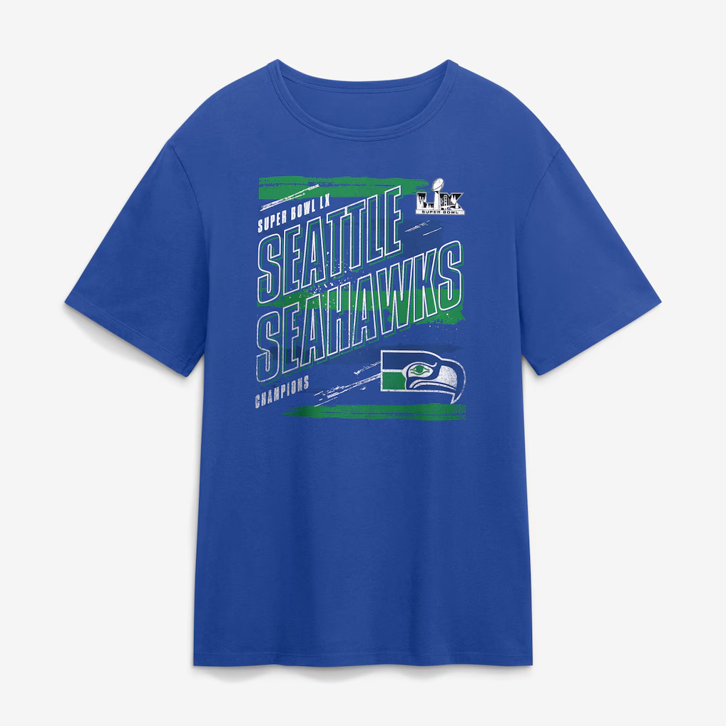 Men's Fanatics Royal Seattle Seahawks Super Bowl LX Champions Classic Stripes Legacy T-Shirt