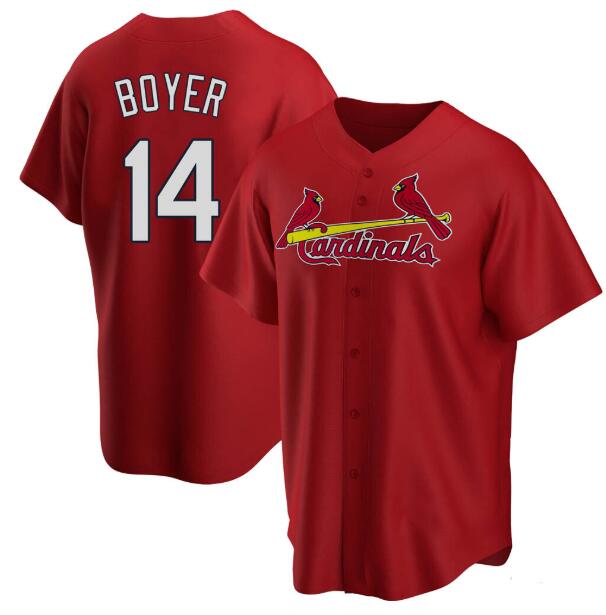 Men's Ken Boyer #14 St. Louis Cardinals Red Alternate Jersey