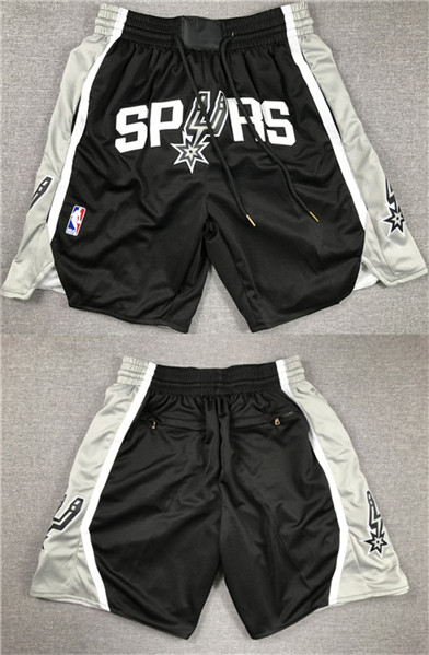 Men' San Antonio Spurs Black Shorts (Run Small)