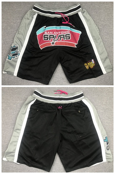 Men San Antonio Spurs Black Shorts (Run Small)