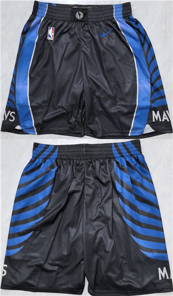 Men's Dallas Mavericks Black Shorts (Run Small)