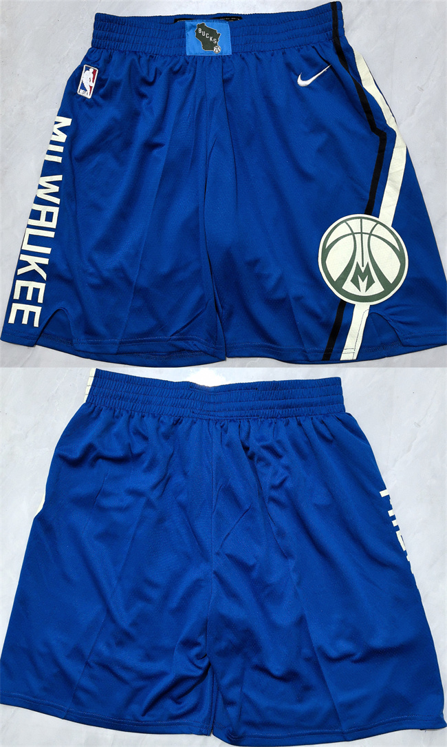 Mens Milwaukee Bucks Royal Shorts (Run Small)
