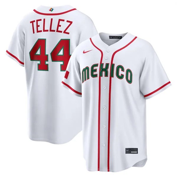 Mexico Baseball #44 Rowdy Tellez Nike White 2026 World Baseball Classic Home Stadium Jersey