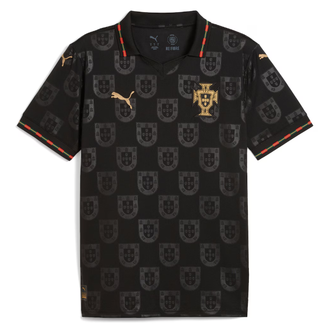 Portugal Blank Or Custom 2025-26 Special Edition Black Soccer Jersey