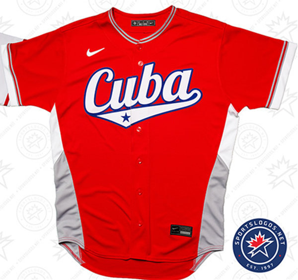 Cuba Baseball Blank Nike Red 2026 World Baseball Classic Jersey