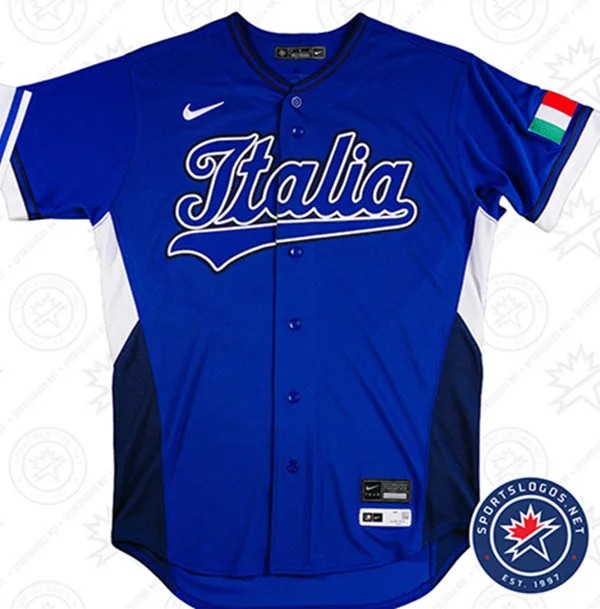 Custom Italy Baseball Nike Blue 2026 World Baseball Classic Jersey
