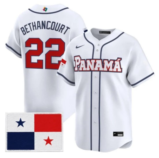 Panama Baseball #22 Christian Bethancourt 2026 World Baseball White Home Limited Jersey
