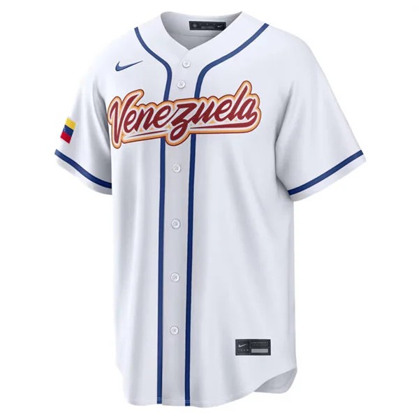 Venezuela Baseball Blank Nike White Home 2026 World Baseball Classic Limited Team Jersey