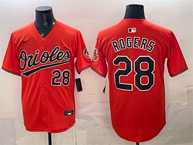 Men's Baltimore Orioles #28 Trevor Rogers Orange 2025 Limited Stitched Baseball Jersey