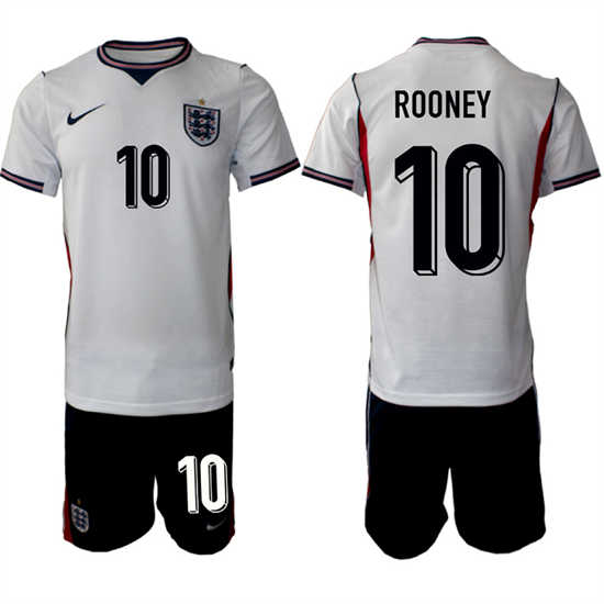Men's England #10 ROONEY National Team FIFA x World Cup 2026 Home On Field Jersey