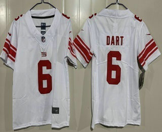 Youth New York Giants #6 Jaxson Dart Limited White Vapor Jersey