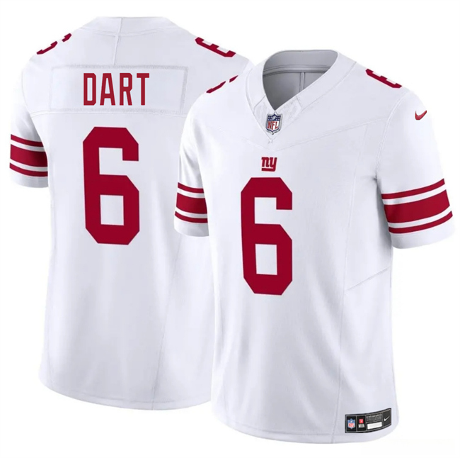 Youth New York Giants #6 Jaxson Dart White 2025 Draft F.U.S.E. Vapor Untouchable Limited Stitched Jersey