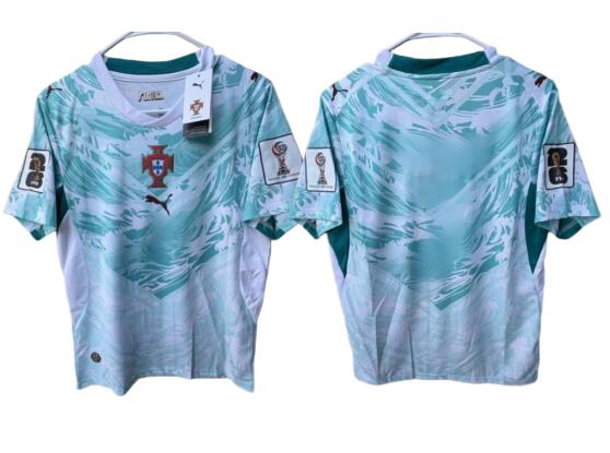 Men's Portugal Blank With Patches 2026 World Cup Away FIFA Soccer Jersey