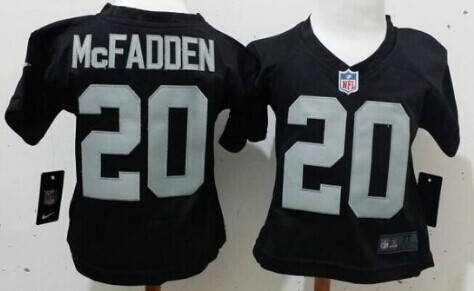 Nike Oakland Raiders #20 Darren McFadden Black Toddlers Jersey