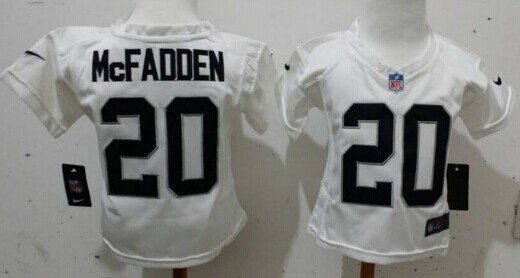 Nike Oakland Raiders #20 Darren McFadden White Toddlers Jersey