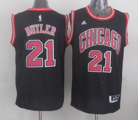 Chicago Bulls #21 Jimmy Butler Revolution 30 Swingman 2014 New Black Jersey