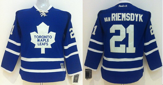 Toronto Maple Leafs #21 James van Riemsdyk Blue Kids Jersey