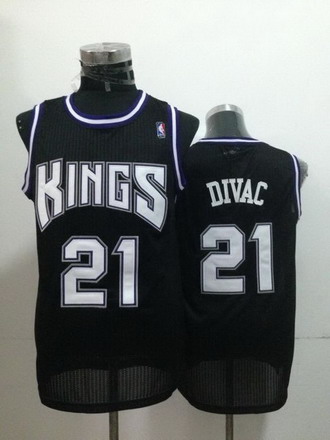 Sacramento Kings #21 Vlade Divac Black Swingman Jersey