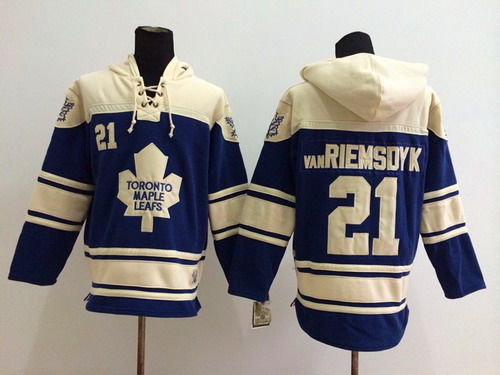 Old Time Hockey Toronto Maple Leafs #21 James van Riemsdyk Navy Blue Hoodie