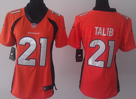 Nike Denver Broncos #21 Aqib Talib 2013 Orange Limited Womens Jersey