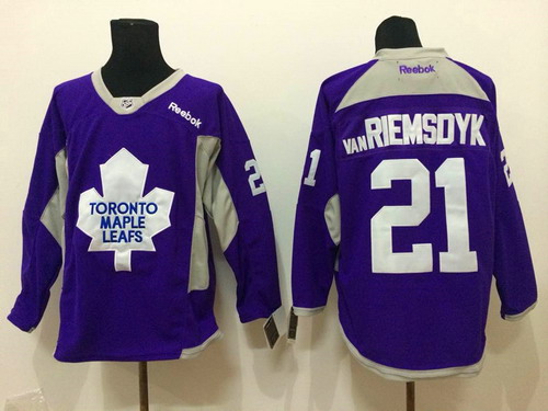 Toronto Maple Leafs #21 James van Riemsdyk 2014 Training Purple Jersey