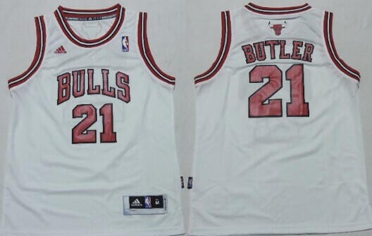 Chicago Bulls #21 Jimmy Butler White Kids Jersey