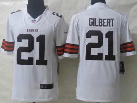 Nike Cleveland Browns #21 Justin Gilbert White Limited Jersey