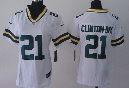 Nike Green Bay Packers #21 Ha Ha Clinton-Dix White Game Womens Jersey