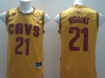 Cleveland Cavaliers #21 Andrew Wiggins Yellow Swingman Jersey