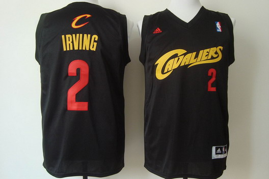 Cleveland Cavaliers #2 Kyrie Irving 2014 Black With Red Fashion Jersey