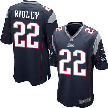Nike New England Patriots #22 Stevan Ridley Blue Game Jersey