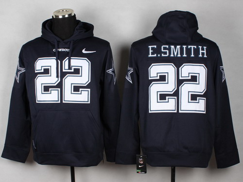 Nike Dallas Cowboys #22 Emmitt Smith Blue Hoodie