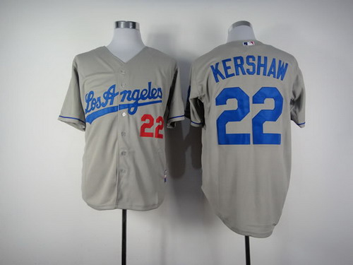 Los Angeles Dodgers #22 Clayton Kershaw Gray Jersey