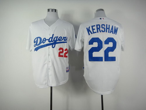 Los Angeles Dodgers #22 Clayton Kershaw White Jersey