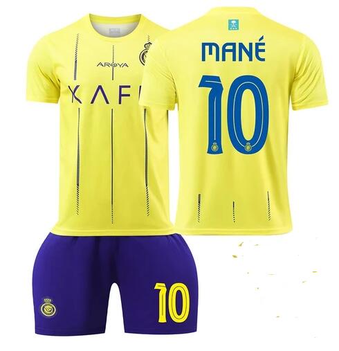 23-24 Riyadh Victory Home Soccer Jersey Suit Set No.10 MANE Adult Football Kit Uniform